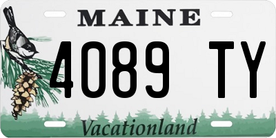ME license plate 4089TY