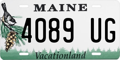 ME license plate 4089UG