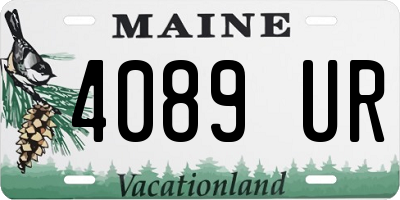 ME license plate 4089UR