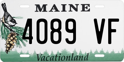 ME license plate 4089VF