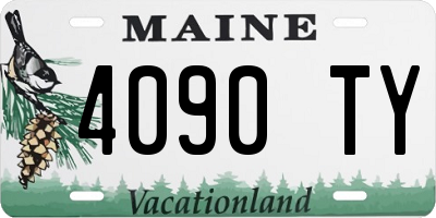ME license plate 4090TY