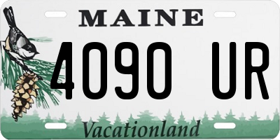 ME license plate 4090UR