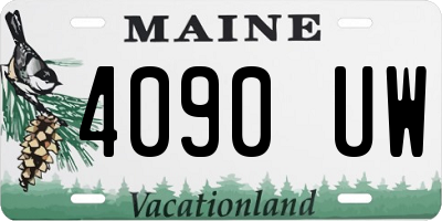 ME license plate 4090UW