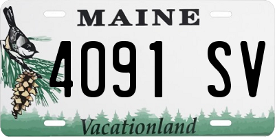 ME license plate 4091SV