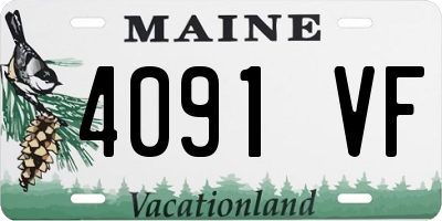 ME license plate 4091VF