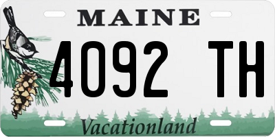 ME license plate 4092TH