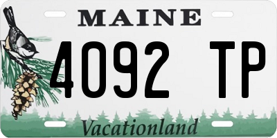 ME license plate 4092TP