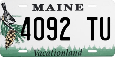 ME license plate 4092TU