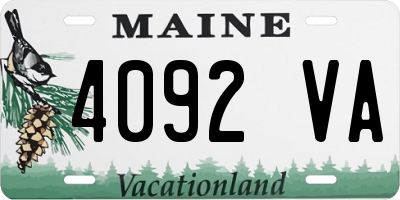 ME license plate 4092VA