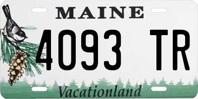ME license plate 4093TR