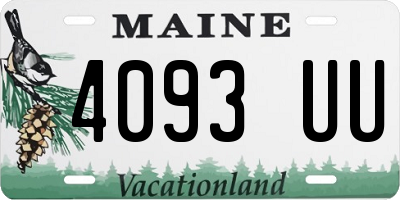 ME license plate 4093UU