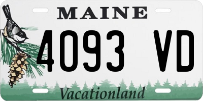 ME license plate 4093VD
