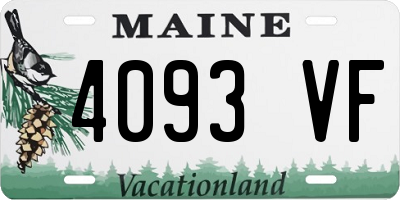 ME license plate 4093VF