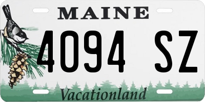 ME license plate 4094SZ