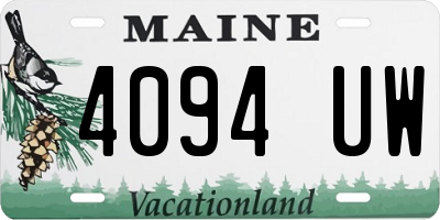 ME license plate 4094UW