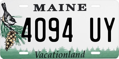 ME license plate 4094UY