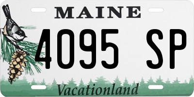 ME license plate 4095SP