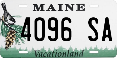 ME license plate 4096SA