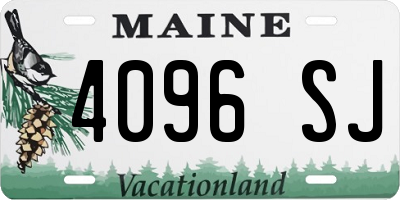 ME license plate 4096SJ