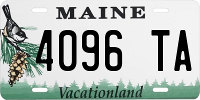 ME license plate 4096TA