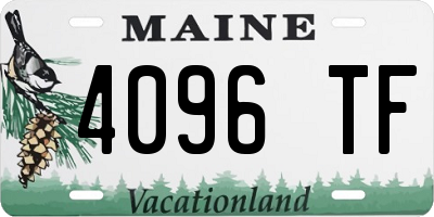 ME license plate 4096TF