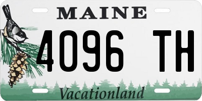ME license plate 4096TH