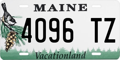 ME license plate 4096TZ