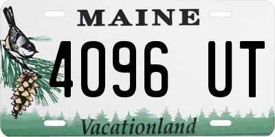 ME license plate 4096UT