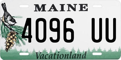 ME license plate 4096UU