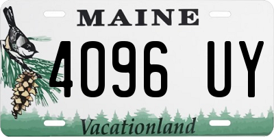 ME license plate 4096UY