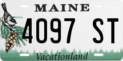 ME license plate 4097ST