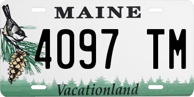 ME license plate 4097TM