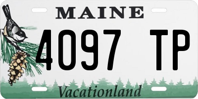 ME license plate 4097TP