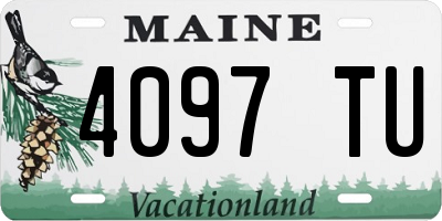 ME license plate 4097TU
