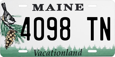 ME license plate 4098TN