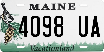 ME license plate 4098UA