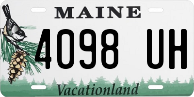 ME license plate 4098UH