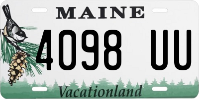 ME license plate 4098UU