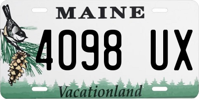 ME license plate 4098UX