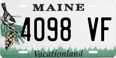 ME license plate 4098VF