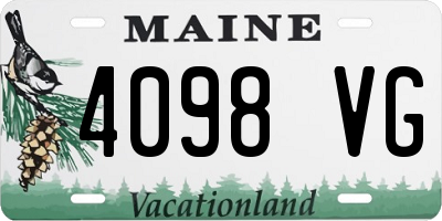 ME license plate 4098VG