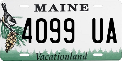 ME license plate 4099UA
