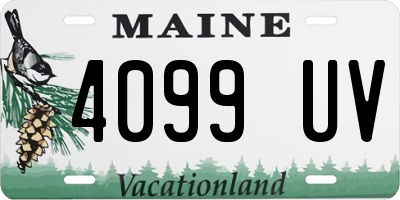 ME license plate 4099UV