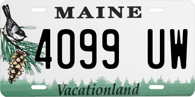 ME license plate 4099UW