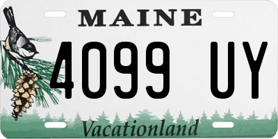 ME license plate 4099UY