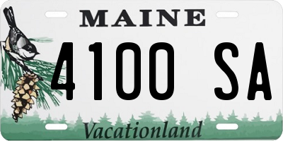 ME license plate 4100SA