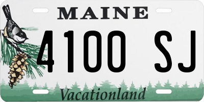 ME license plate 4100SJ