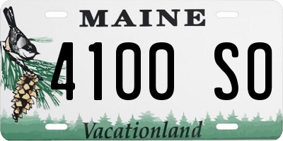 ME license plate 4100SO