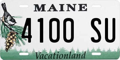 ME license plate 4100SU