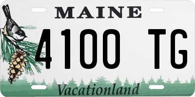 ME license plate 4100TG